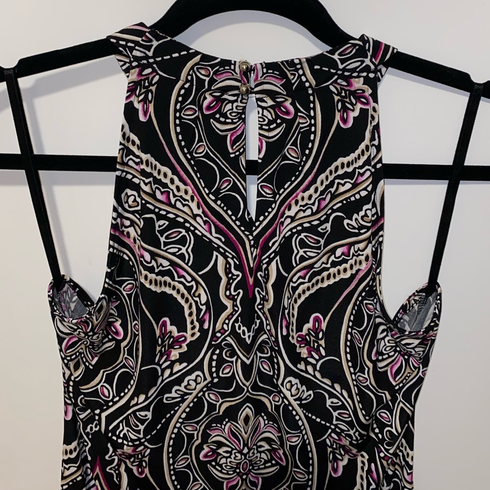 White House Black Market Printer Halter Tunic Top - Picture 6 of 11